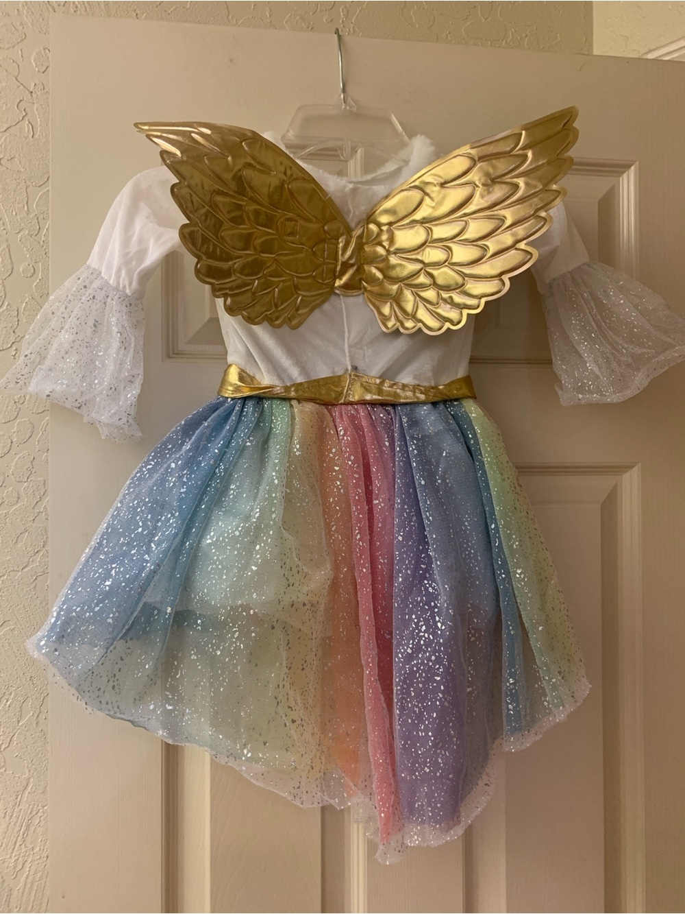 Hyde & Eek! Kids Gold Wing Rainbow Tulle Halloween Costume Dress
